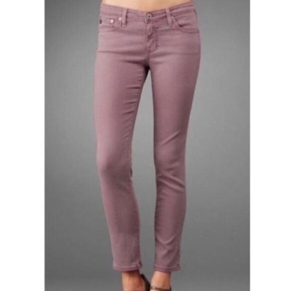 AG Stevie Slim Straight Ankle Mauve Jeans - Picture 1 of 6